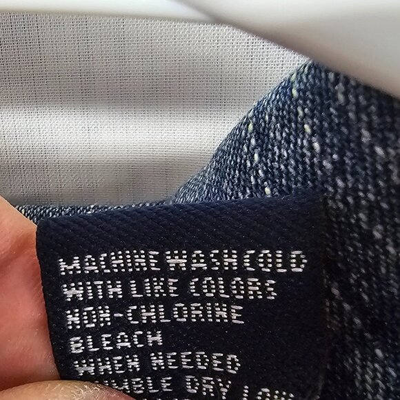 OTB Blue Denim Blazer Jacket Y2K Boho Western Prairie Coastal L - Picture 10 of 11